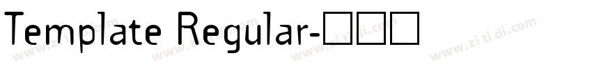 Template Regular字体转换